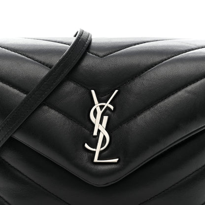Saint Laurent Calfskin Y Quilted Monogram Toy Loulou Crossbody Bag Black 8 of 15