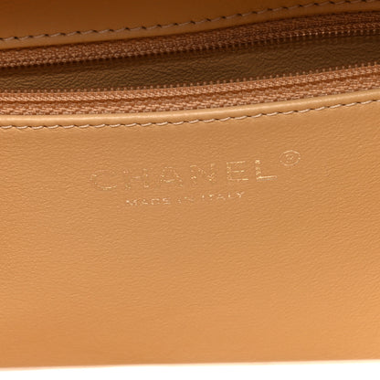 Chanel Raffia Calfskin CC Filigree Vanity Case White 6 of 10