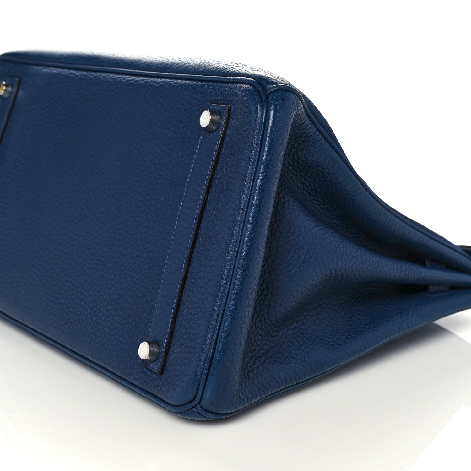 Hermes Taurillon Clemence Birkin 35 Bleu Brighton 8 of 10