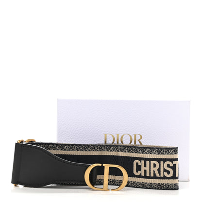 Christian Dior Canvas Embroidered Large Book Belt 85 34 Bleu 4 of 4