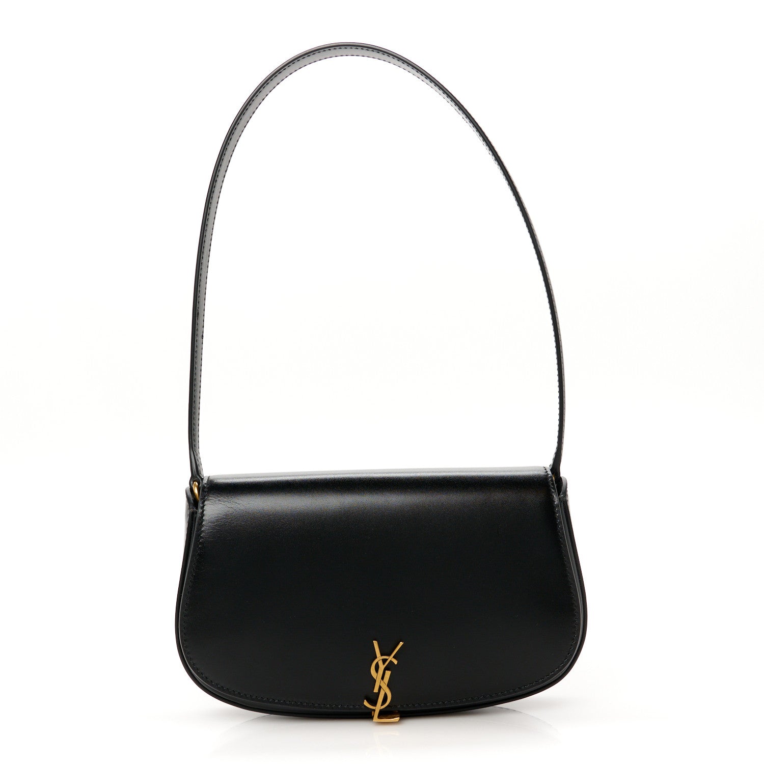 Saint Laurent Box Calfskin Mini Voltaire Shoulder Bag Black 1 of 12