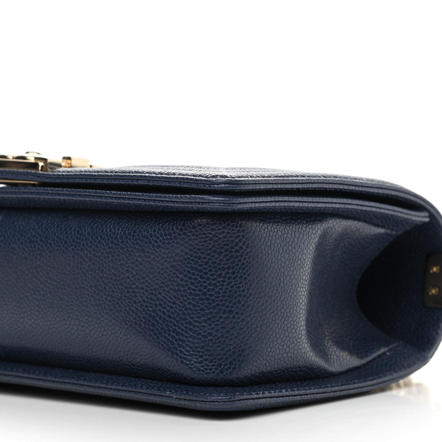Chanel Caviar Quilted Medium Boy Flap Dark Blue 10 of 10