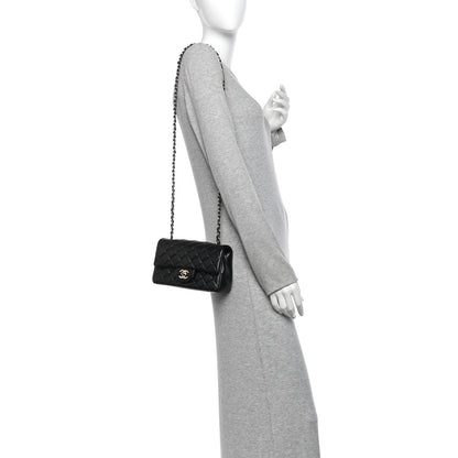 Chanel Lambskin Quilted Mini Rectangular Flap Black 2 of 11