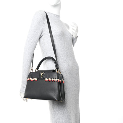 Louis Vuitton Hanami Taurillon Capucines BB Black Multicolor 2 of 9