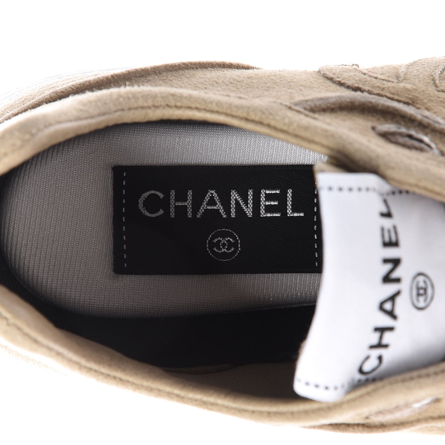 Goatskin Suede CC Sneakers 36.5 Beige