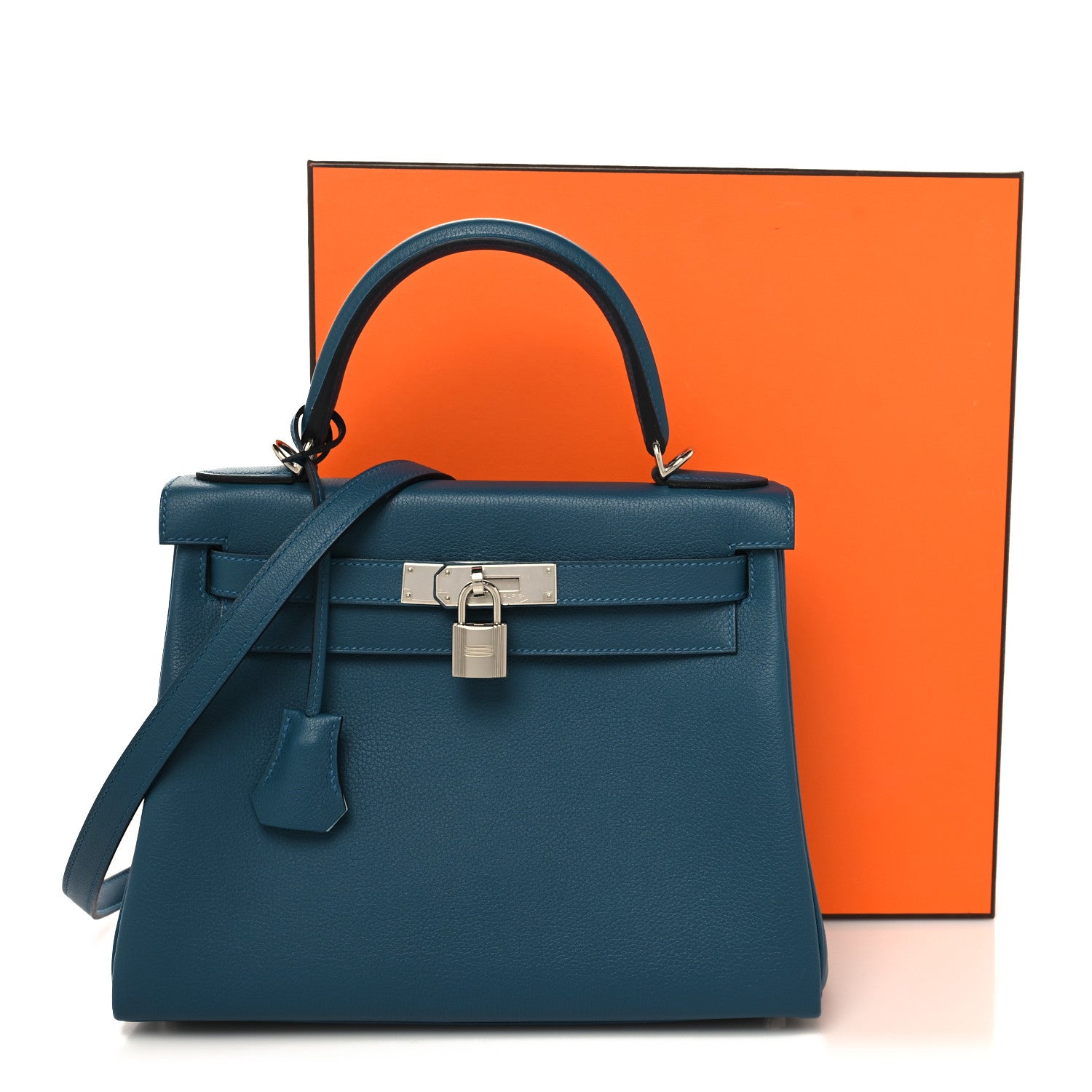 Hermes Evercolor Verso Kelly Retourne 28 Colvert Bleu Zephyr 11 of 11
