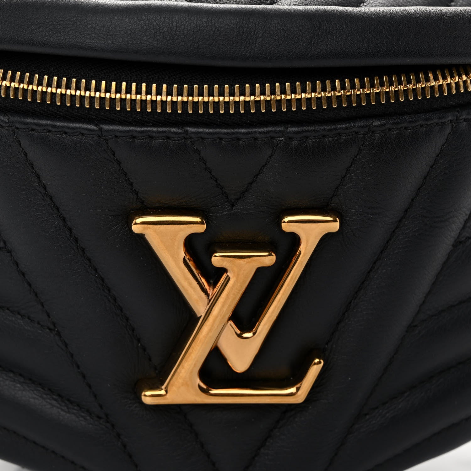 Louis Vuitton Calfskin Quilted New Wave Bumbag Black 7 of 9