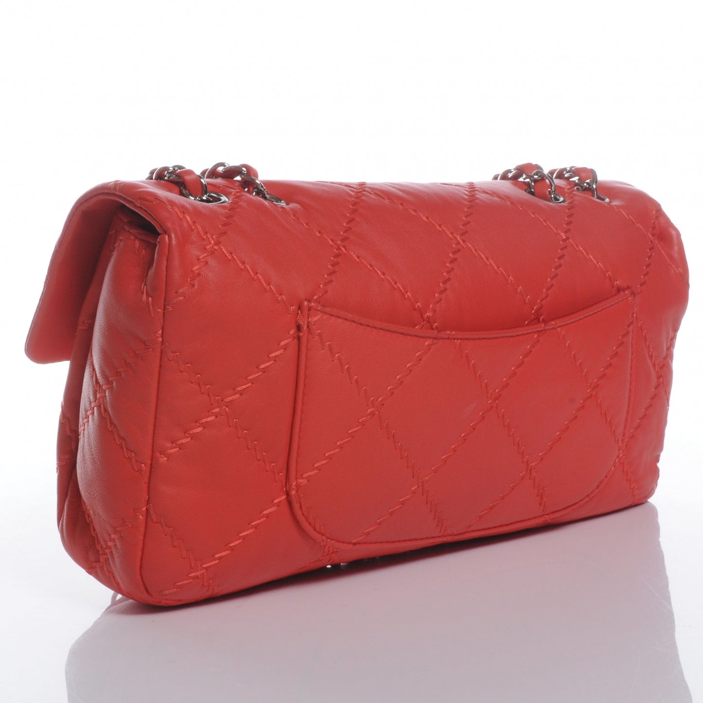 Calfskin Ultimate Stitch Flap Red