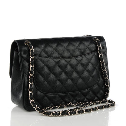 Chanel Caviar Quilted Jumbo Double Flap Black 3 of 8