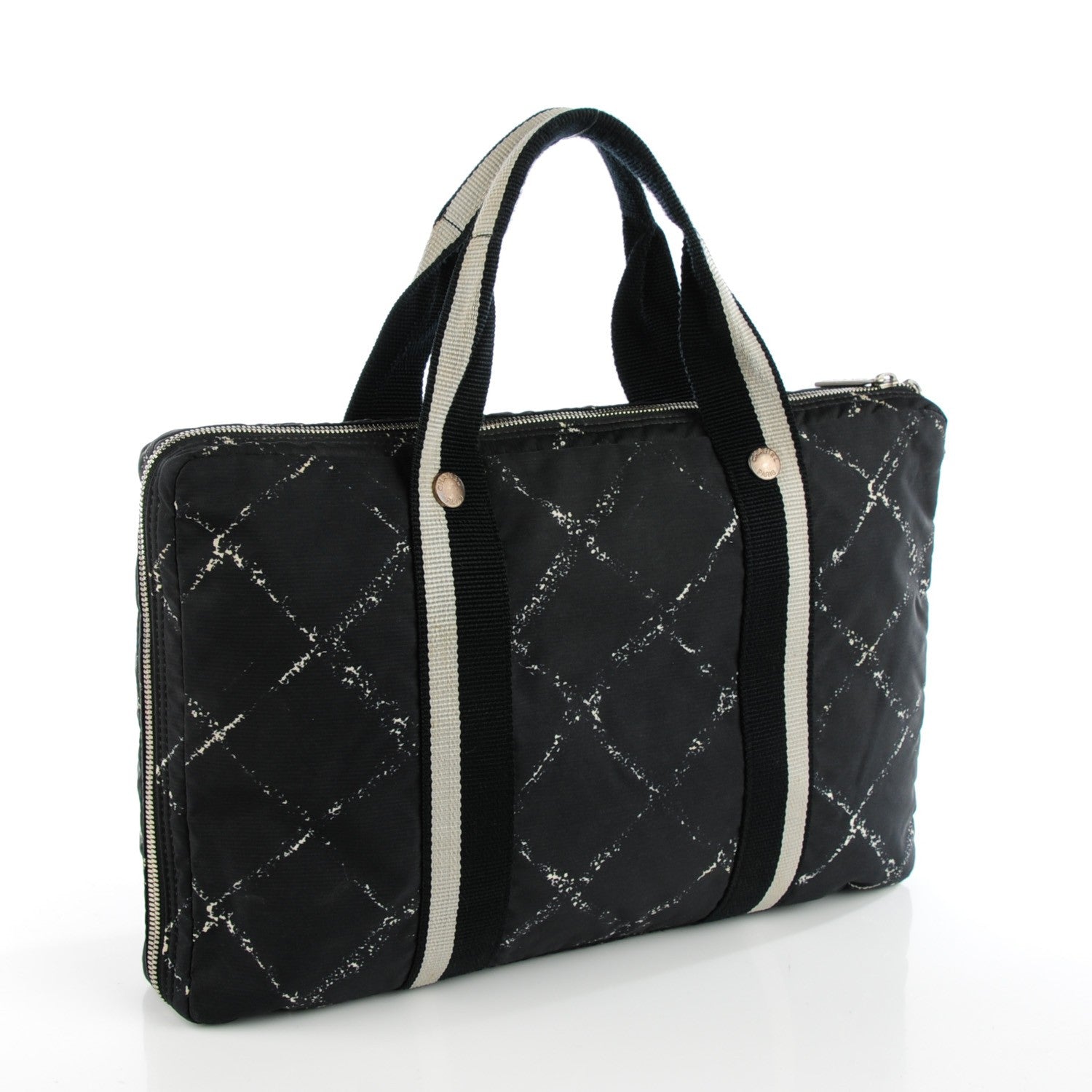 Chanel Nylon Travel Laptop Bag Black 3 of 9