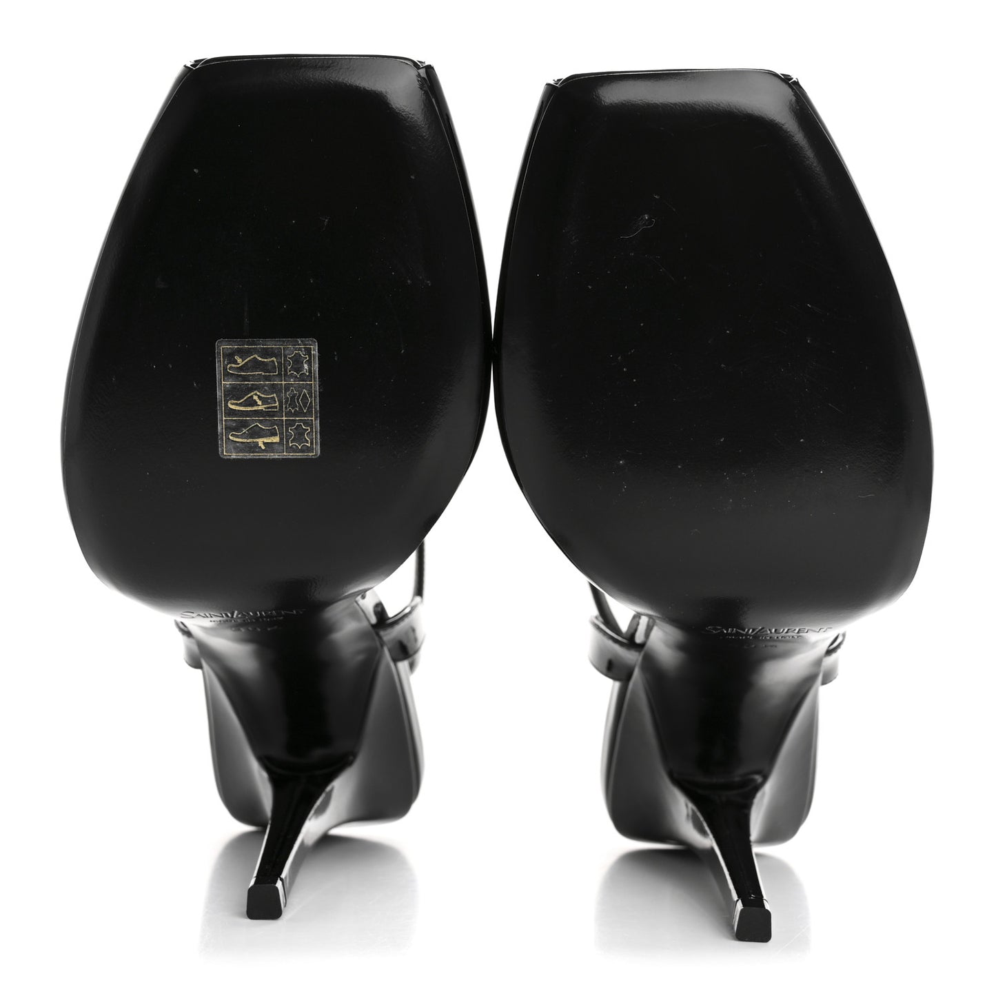 Patent Calfskin La Scandale 110 Sandals 38.5 Black