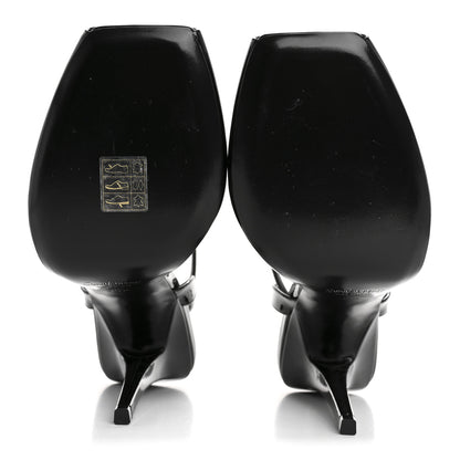Saint Laurent Patent Calfskin La Scandale 110 Sandals 38.5 Black 6 of 10