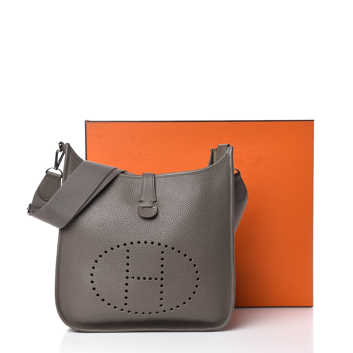 Hermes Taurillon Clemence Evelyne III GM Etain 15 of 15