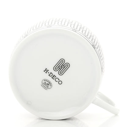 Hermes Porcelain H Deco Breakfast Cup and Saucer 6 of 12