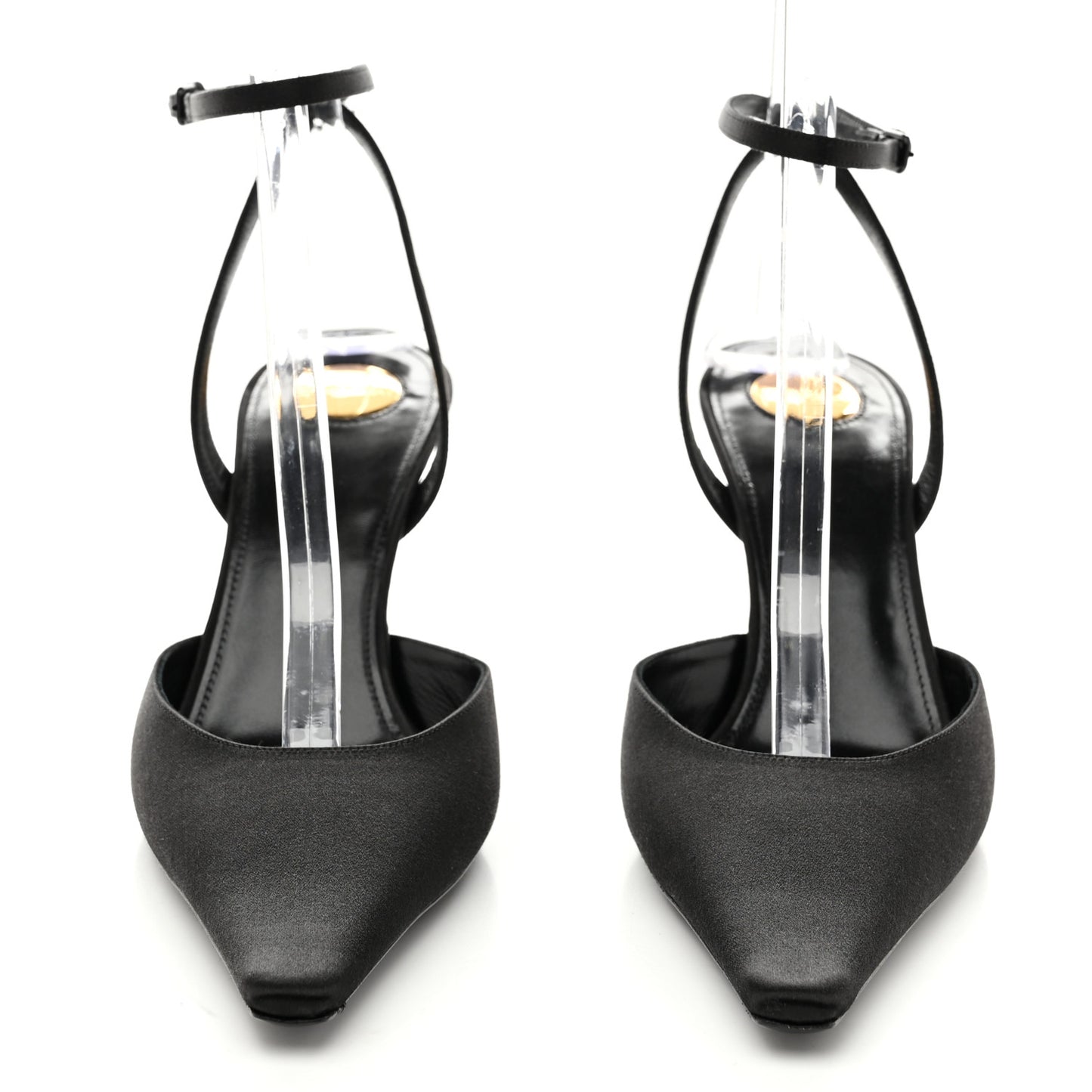Satin Crepe Aimee 75 Slingback Pumps 41 Black