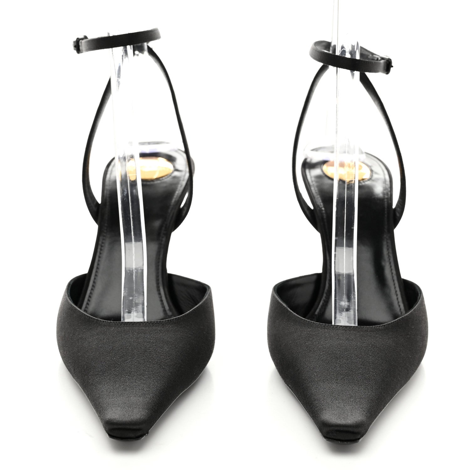 Saint Laurent Satin Crepe Aimee 75 Slingback Pumps 41 Black 3 of 10