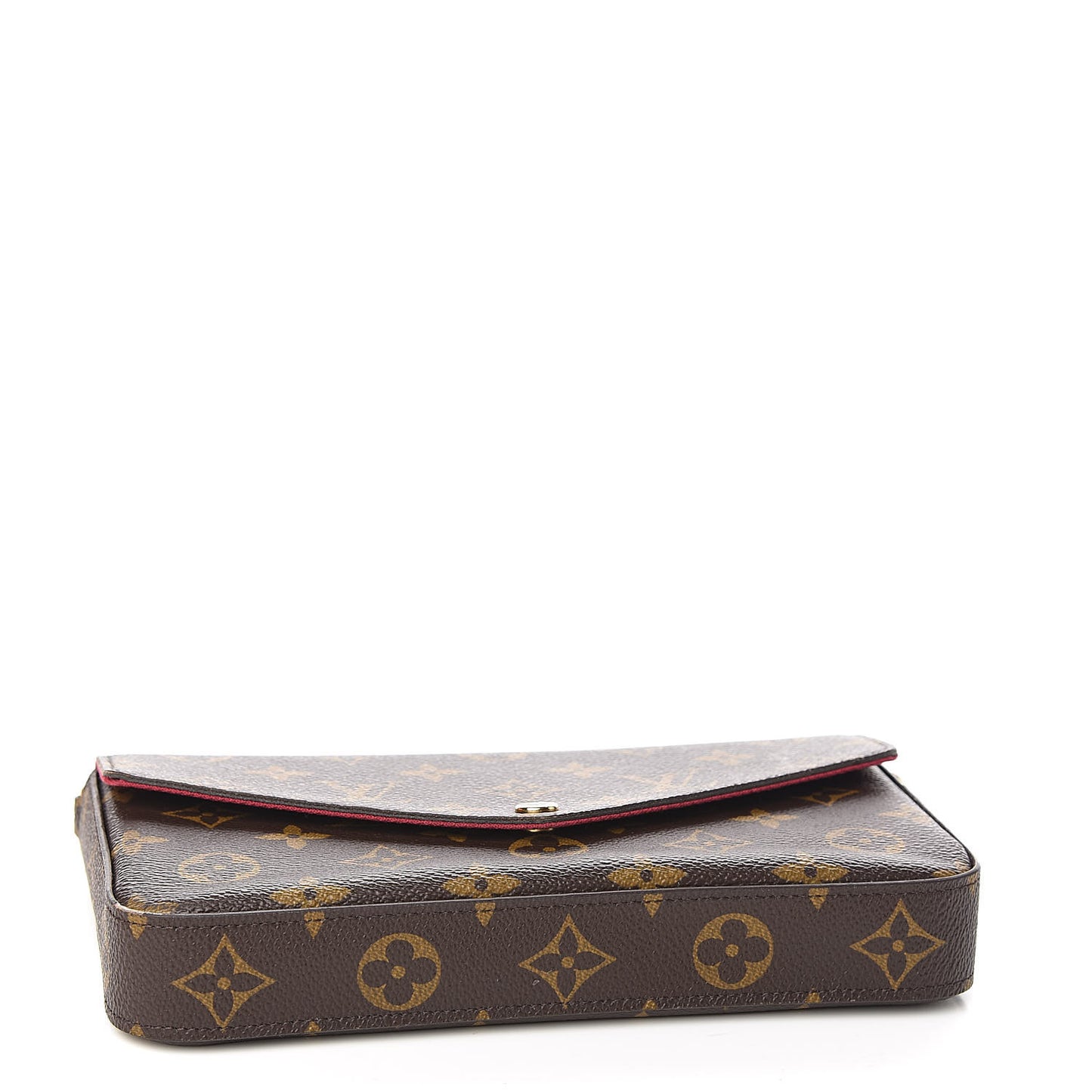 Monogram Pochette Felicie Chain Wallet Fuchsia