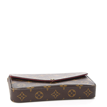 Louis Vuitton Monogram Pochette Felicie Chain Wallet Fuchsia 4 of 8