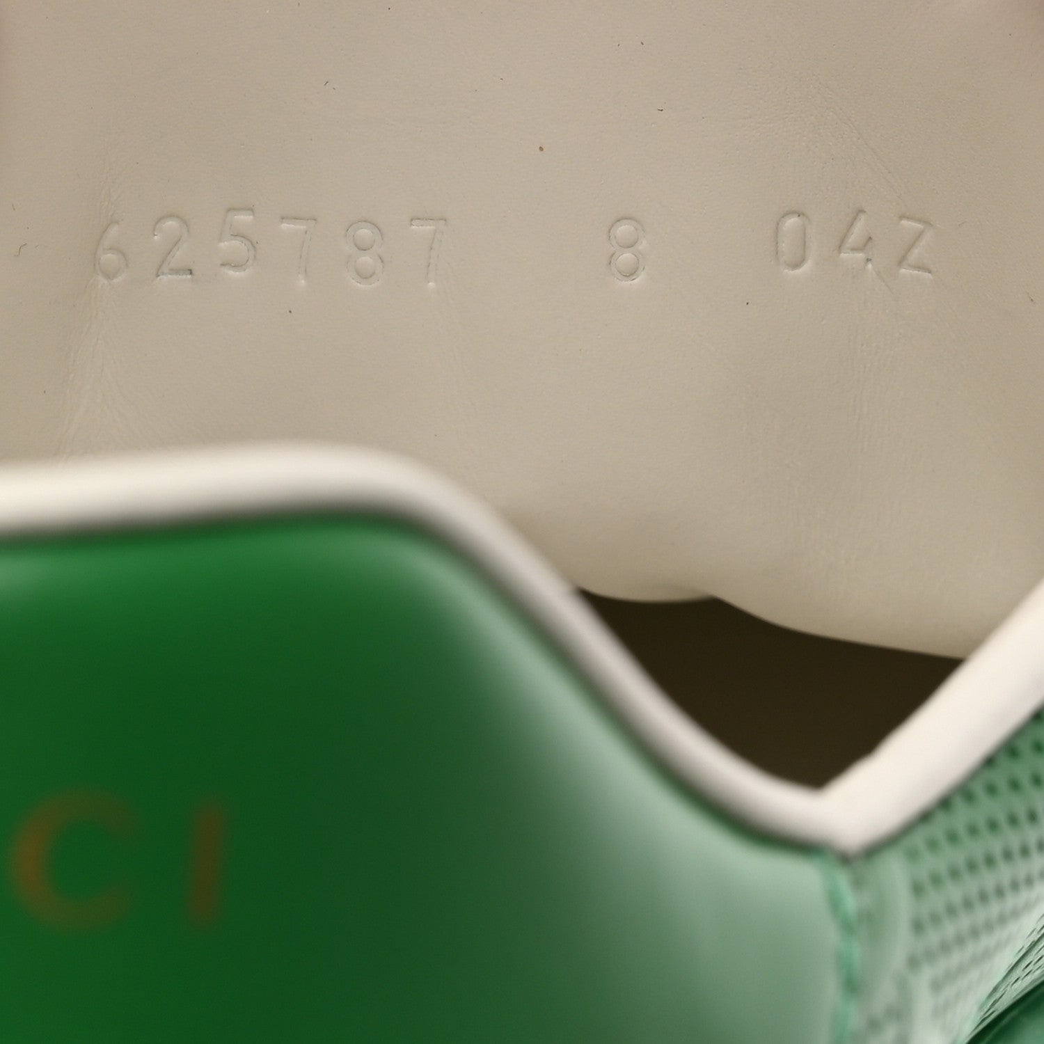 Gucci Calfskin GG Tennis Embossed Mens Ace Sneakers 8 New Shamarock 6 of 9
