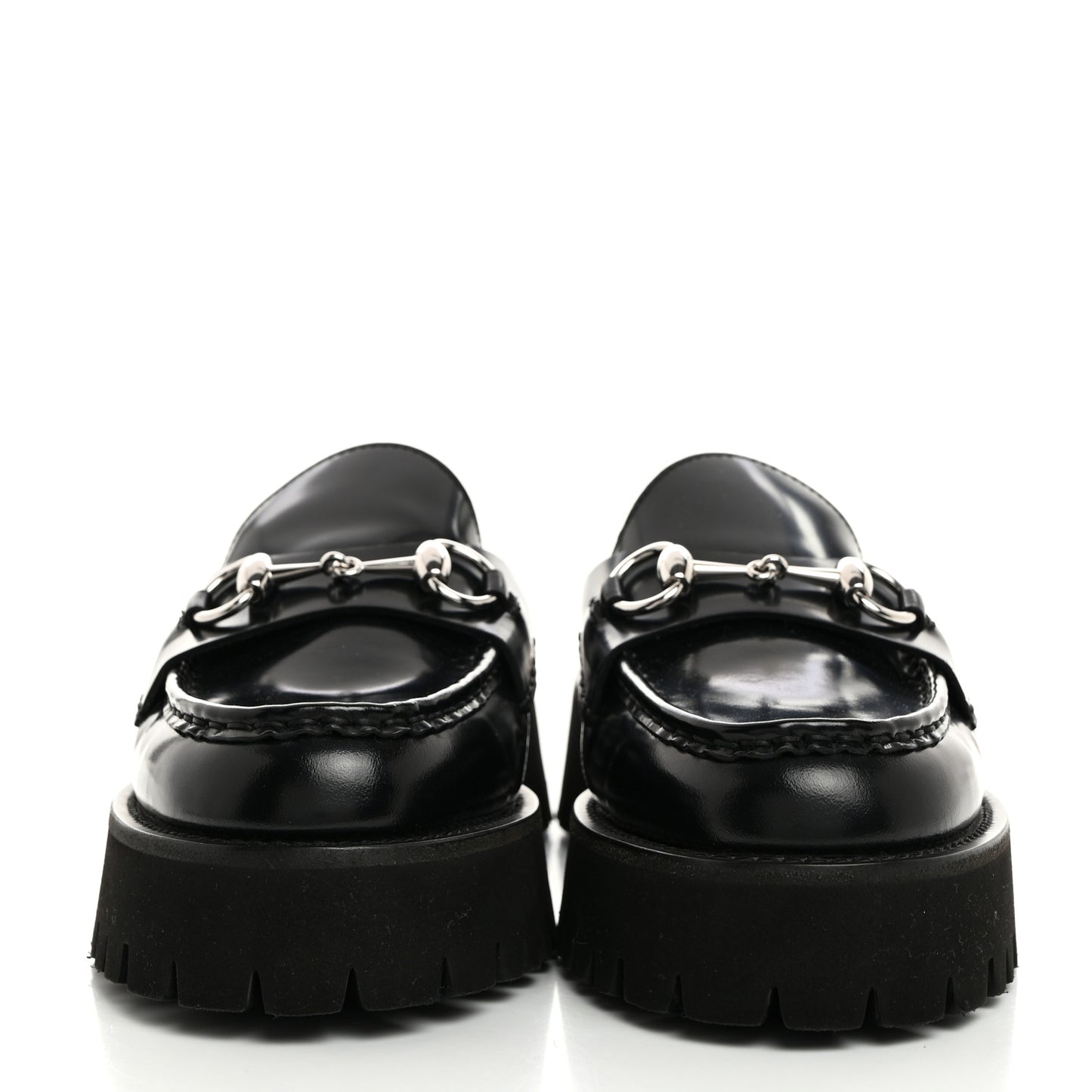 Magnum Calfskin Womens Horsebit Platform Mules 38 Black