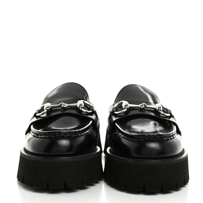 Gucci Magnum Calfskin Womens Horsebit Platform Mules 38 Black 2 of 10