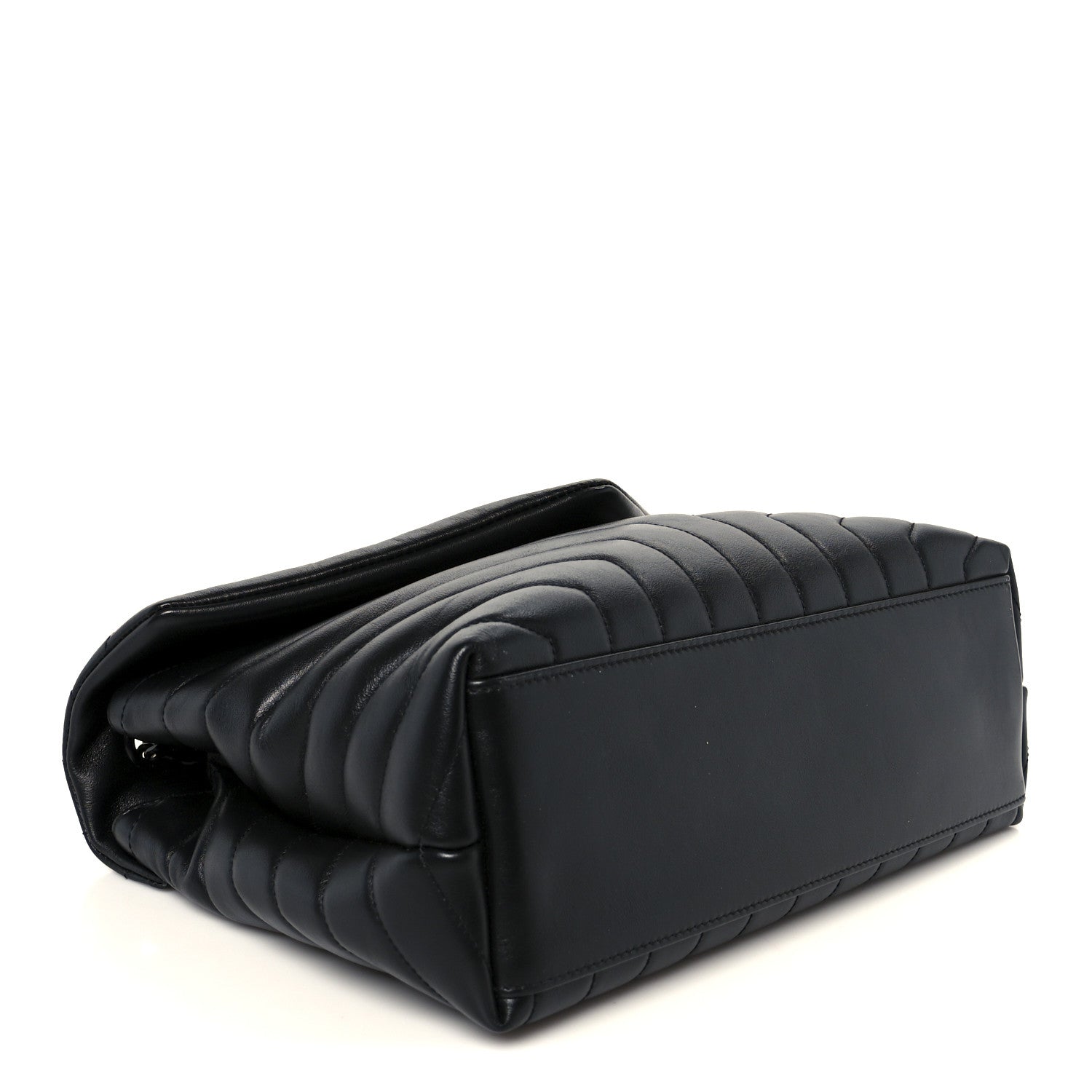 Saint Laurent Calfskin Y Quilted Monogram Monochrome Medium Loulou Chain Satchel Black 4 of 11