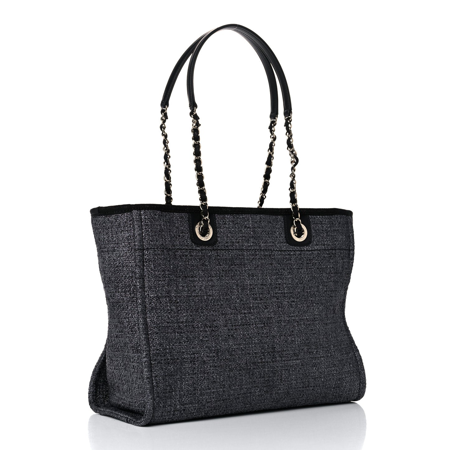 Lurex Boucle Small Deauville Tote Black