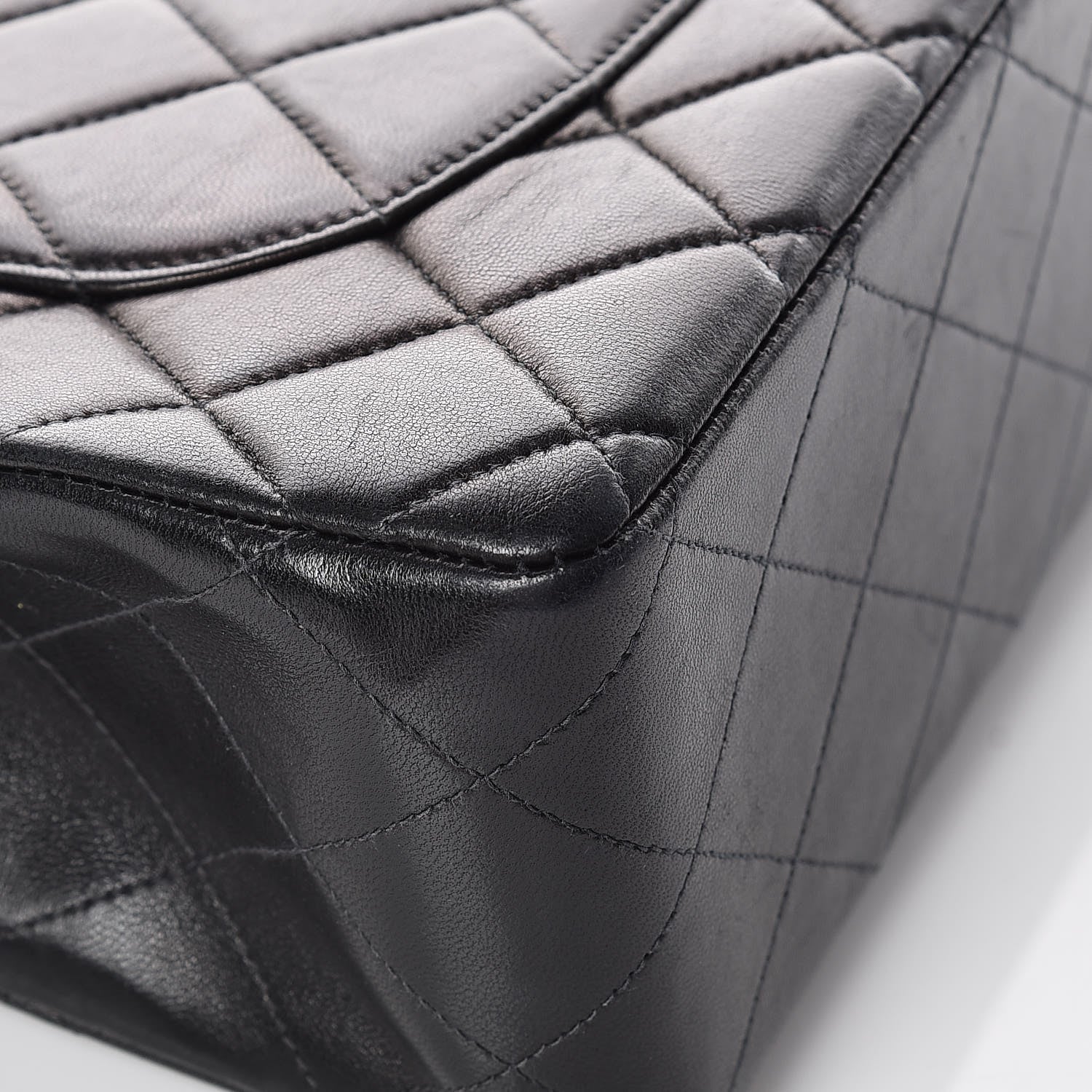 Chanel Lambskin Quilted Jumbo Single Flap Black 14 of 17