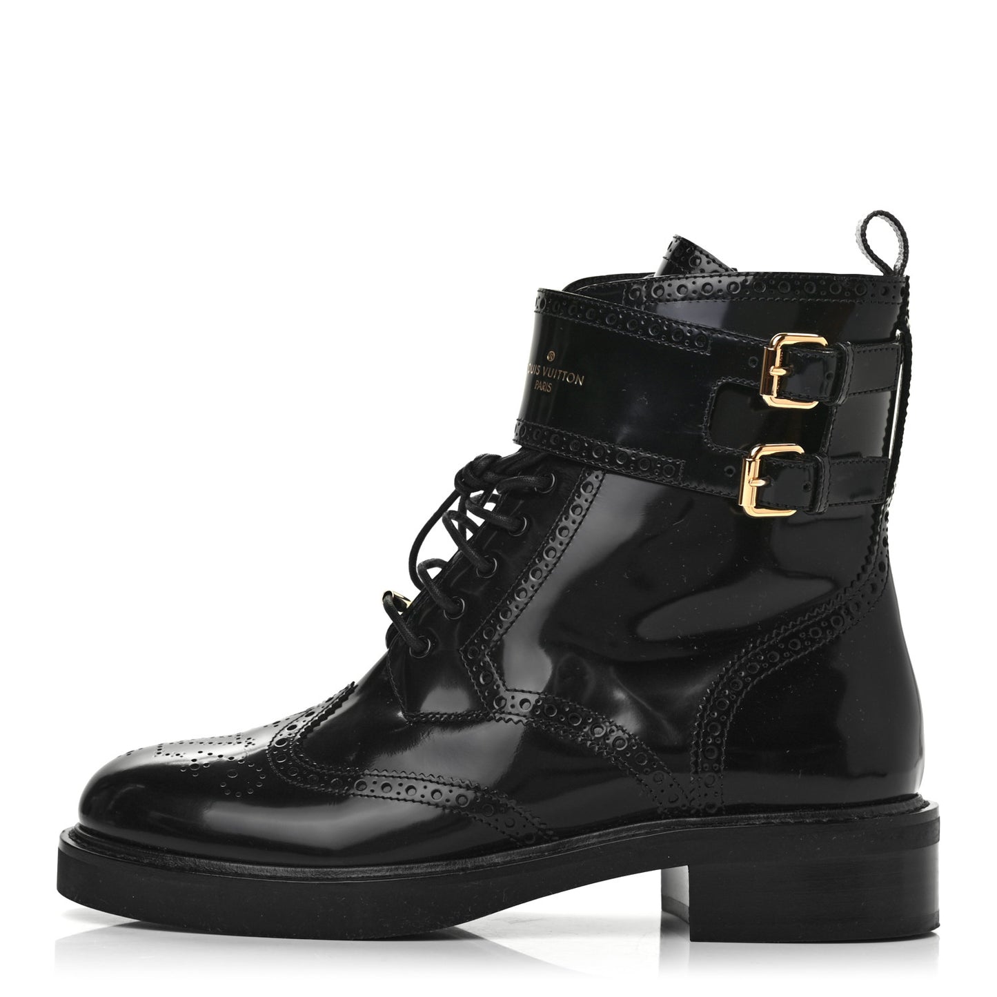 Glazed Calfskin Midtown Ankle Boots 40 Black