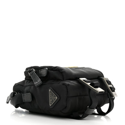 Prada Nylon Saffiano Racing Logo Camera Crossbody Bag Black Yellow 3 of 10