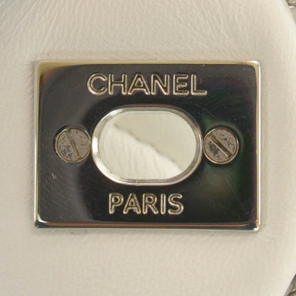 Chanel Lambskin Quilted Madison Chain Trim East West Flap White 6 of 9