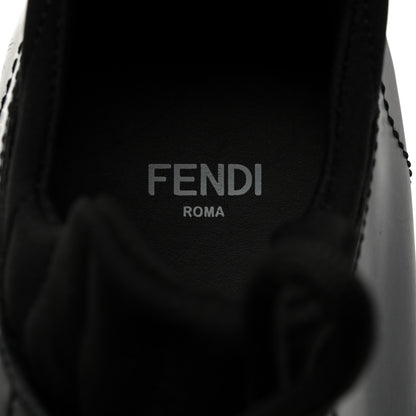 Fendi Vitello Abrasivato Lycra Womens Fendi Force Lace Up Oxfords 40.5 Black 7 of 9