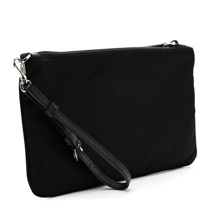 Prada Tessuto Nylon Saffiano Wristlet Black 3 of 8