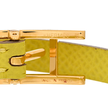 Hermes Epsom Swift Behapi Double Tour Bracelet XS Lime Etoupe 4 of 6