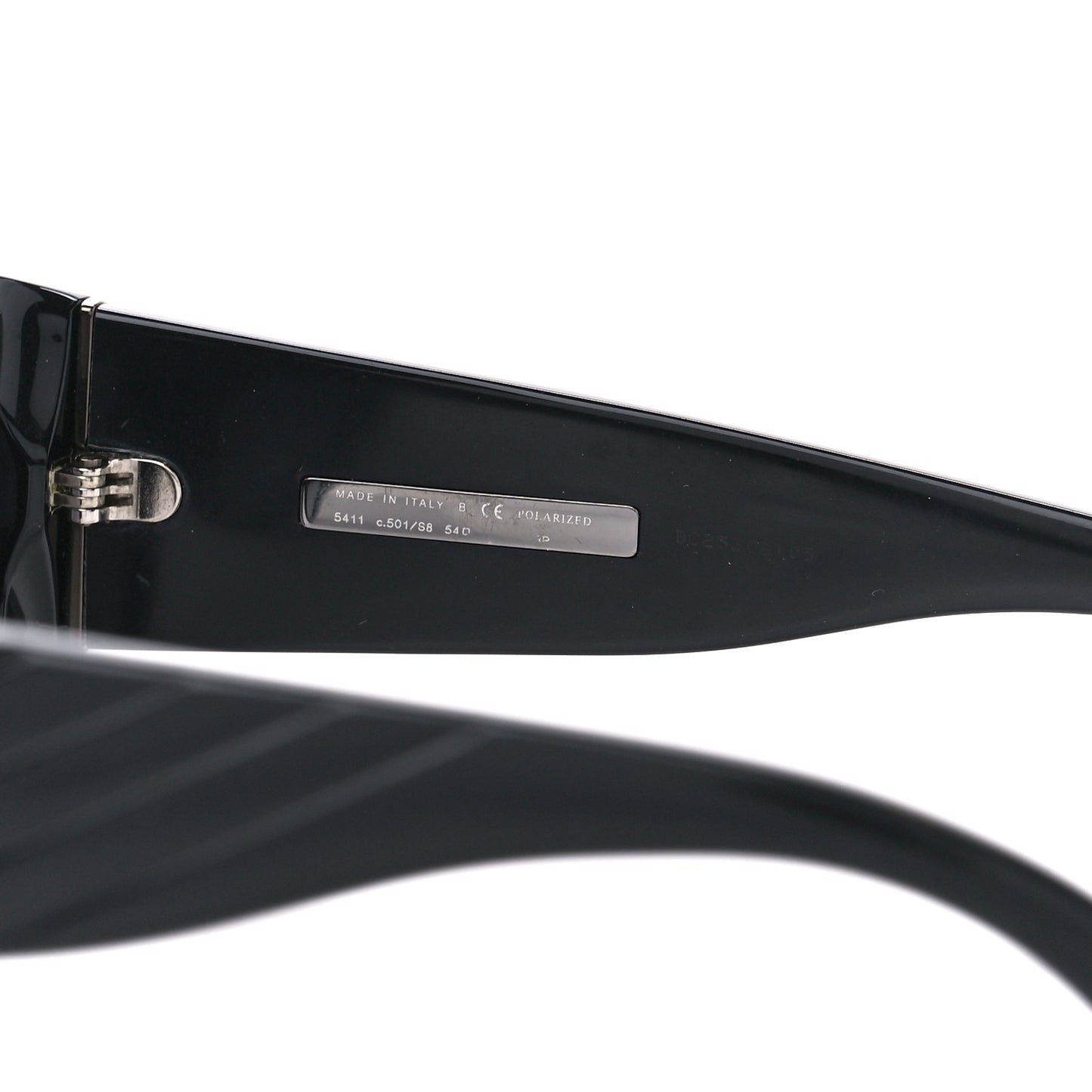 Acetate Polarized Oval Sunglasses 5411-A Black