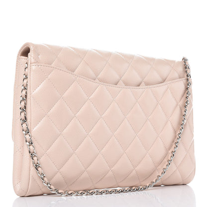 Chanel Caviar Quilted Clutch With Chain Flap Light Pink 4 of 17