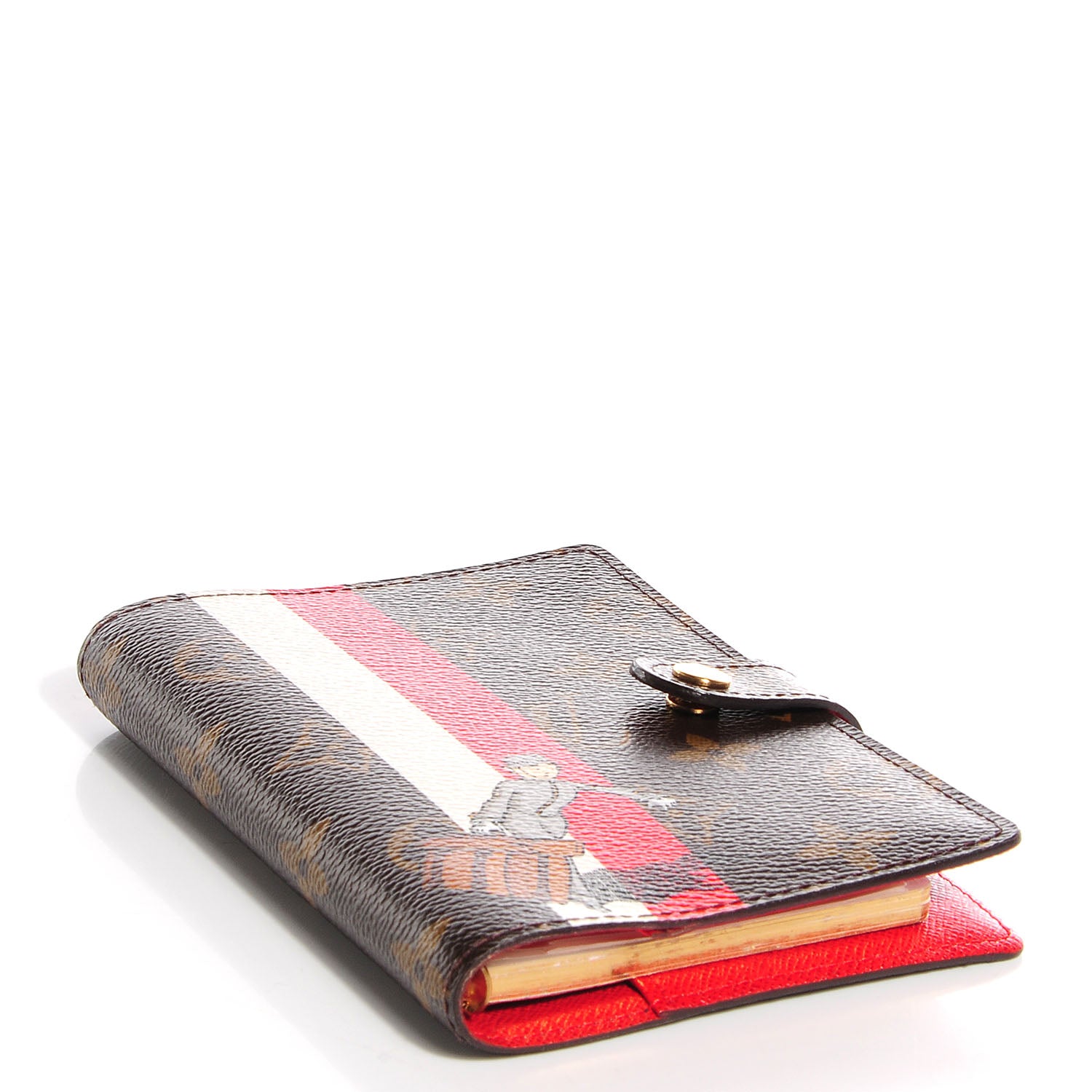 Louis Vuitton Monogram Groom Small Ring Agenda Cover Red 4 of 7
