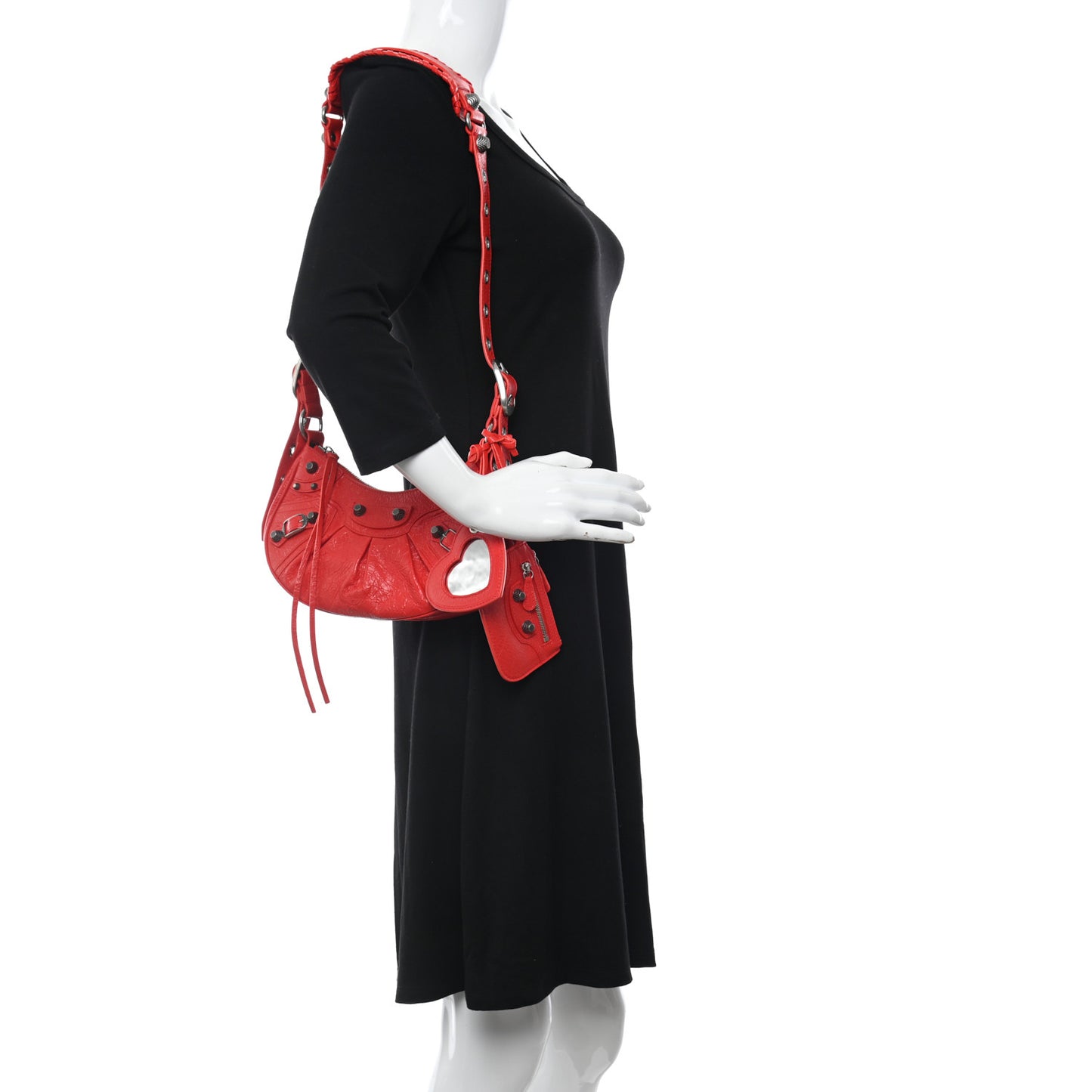 Agneau Arena Le Cagole Shoulder Bag XS Tomato Red