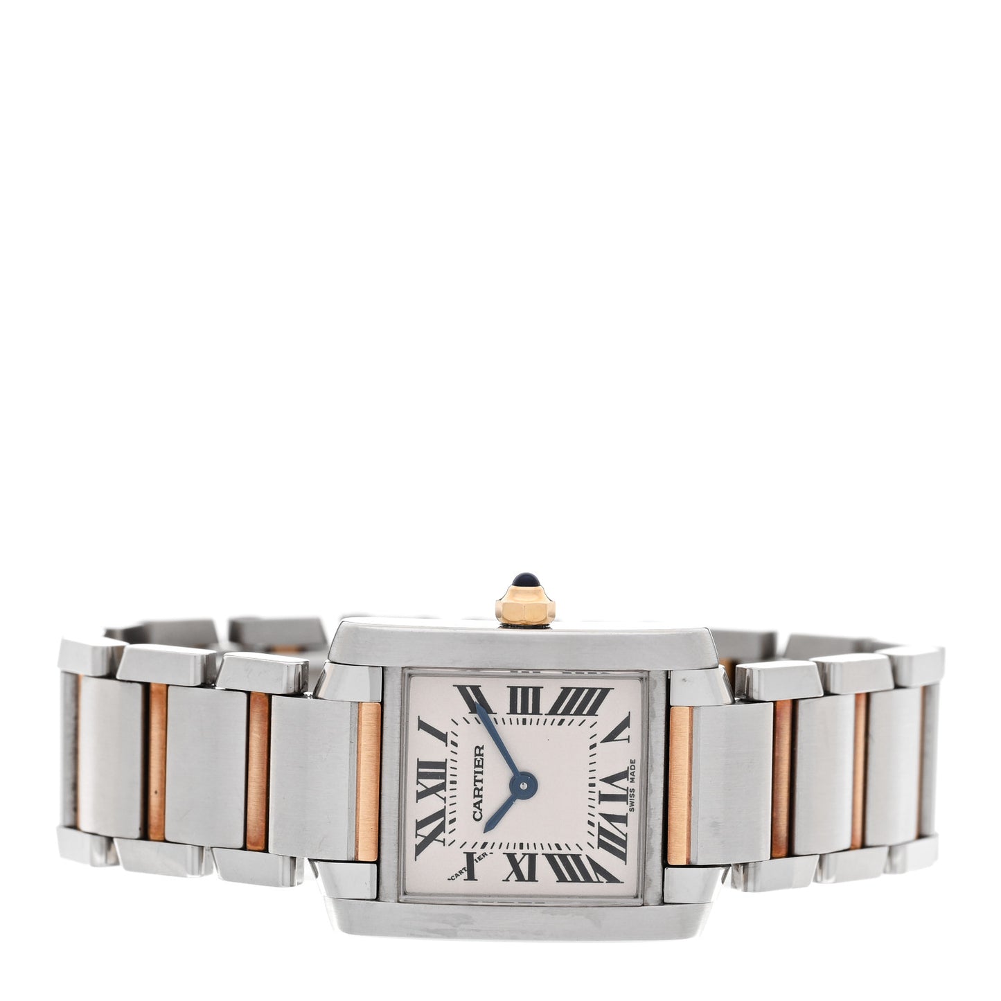 Stainless Steel 18K Yellow Gold 20mm Tank Francaise Quartz Watch