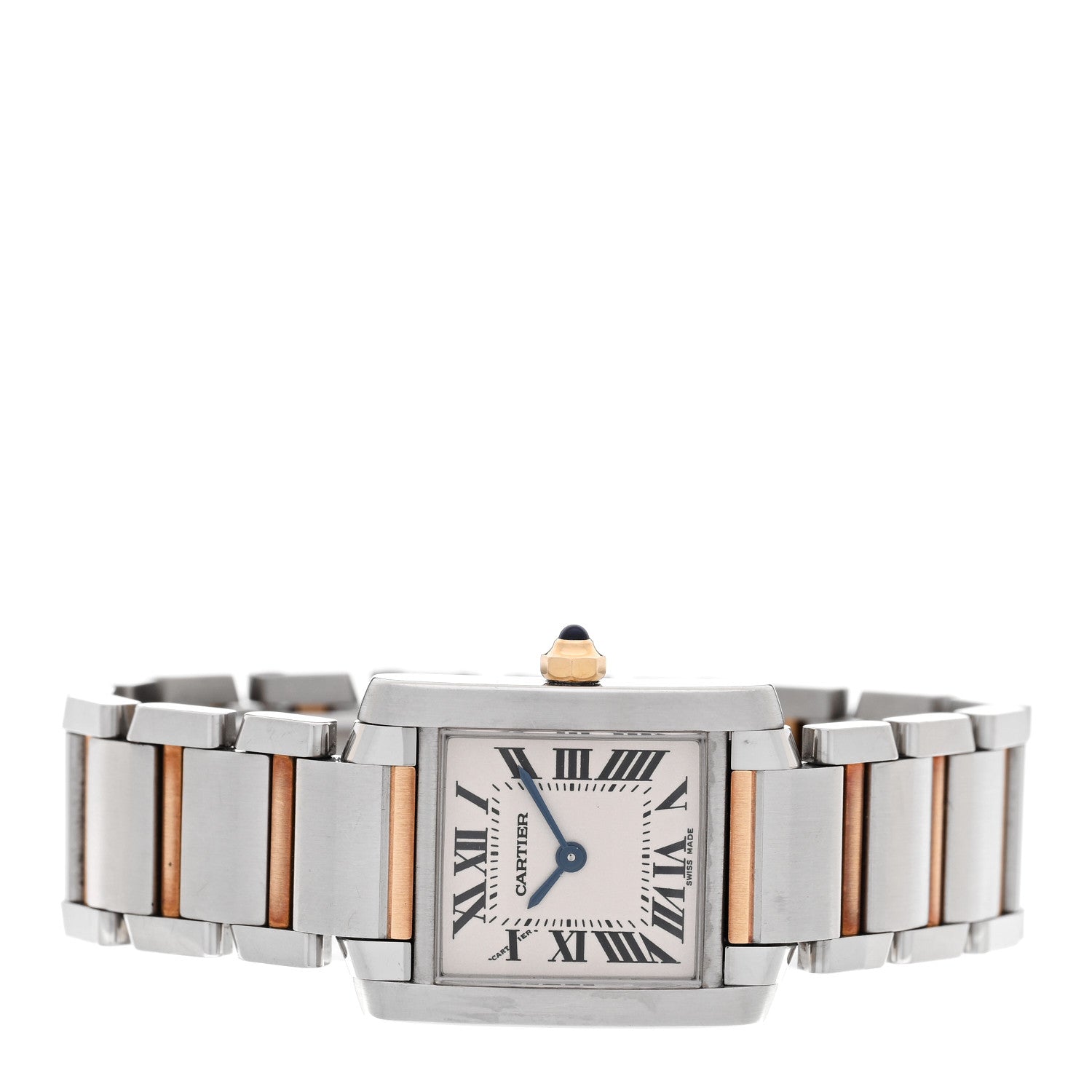 Cartier Stainless Steel 18K Yellow Gold 20mm Tank Francaise Quartz Watch 2 of 4