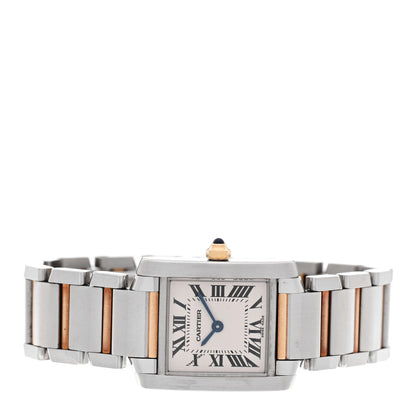 Cartier Stainless Steel 18K Yellow Gold 20mm Tank Francaise Quartz Watch 2 of 4
