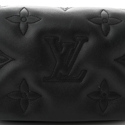 Louis Vuitton Calfskin Bubblegram Wallet On Strap Black 7 of 12