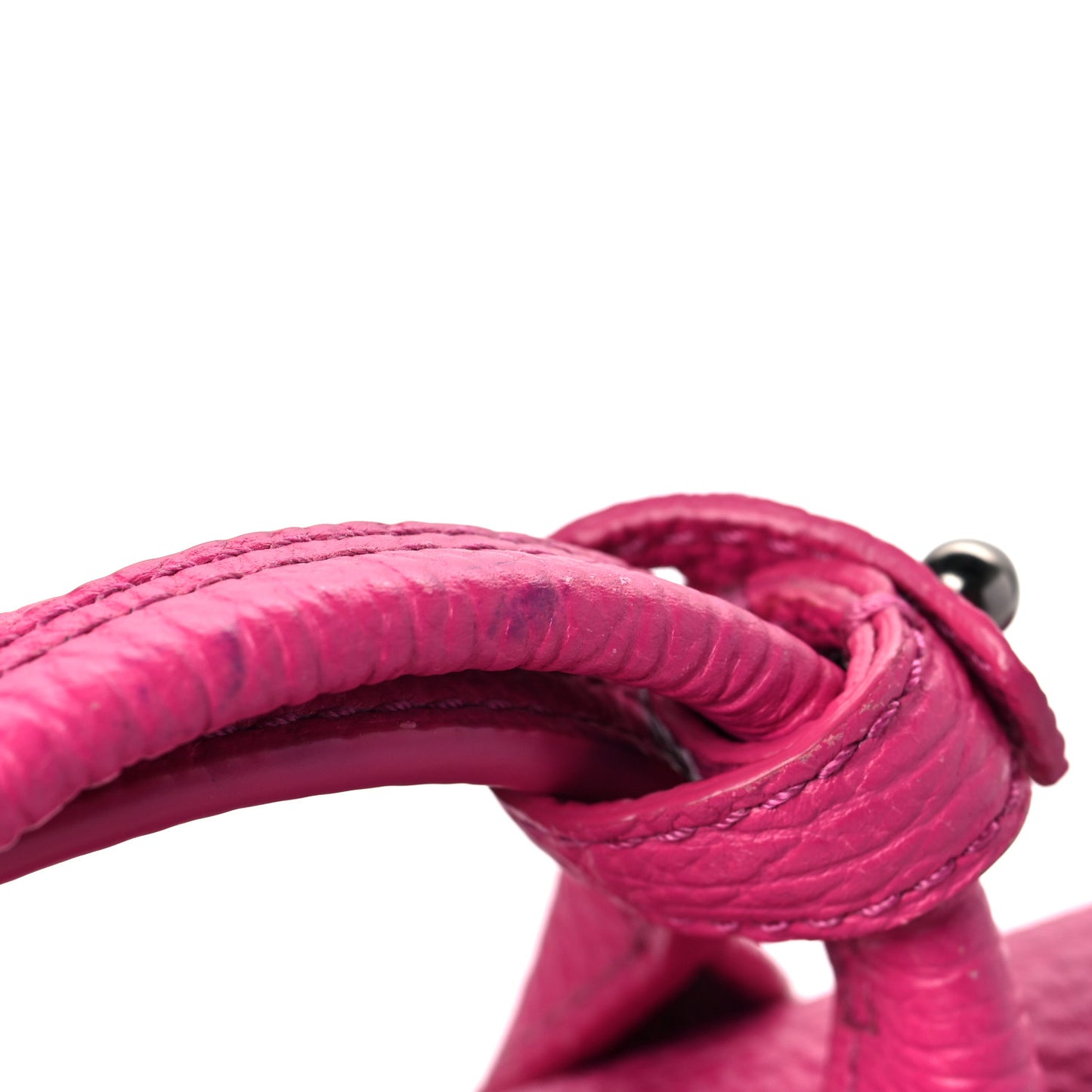 Textured Calfskin Mini Pashli Satchel Bright Fuchsia