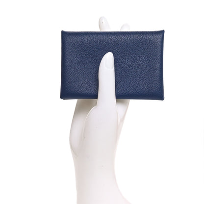 Hermes Evercolor Verso Calvi Card Case Bleu Saphir Bleu France 2 of 9
