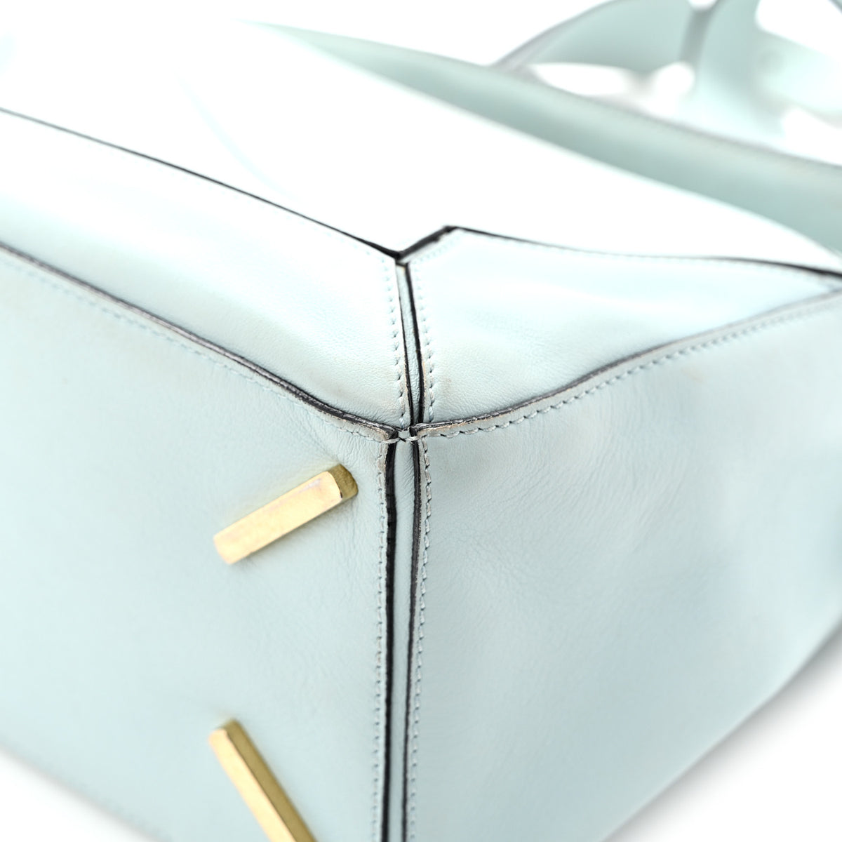 Calfskin Small Puzzle Bag Light Blue