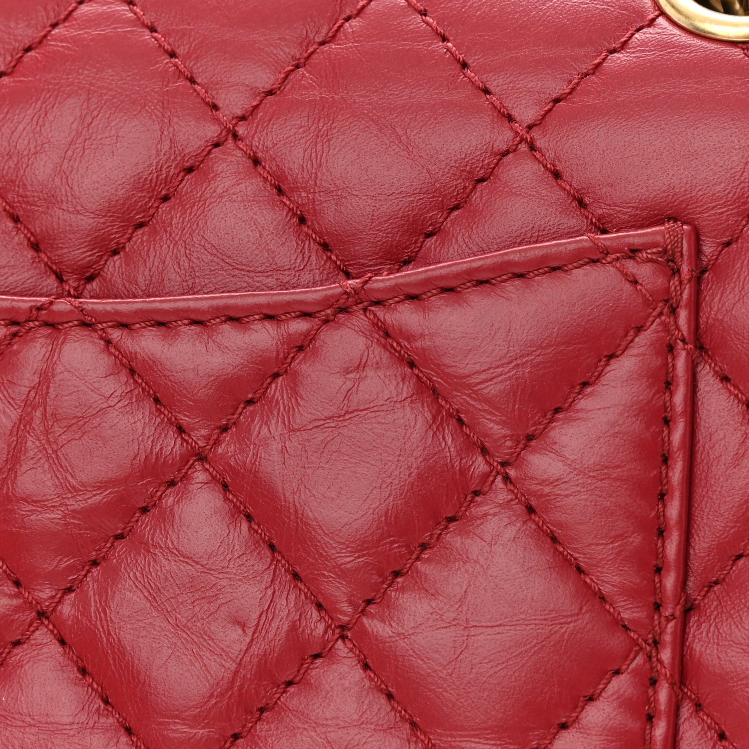 Chanel Aged Calfskin Quilted 2.55 Reissue Mini Flap Red 17 of 17