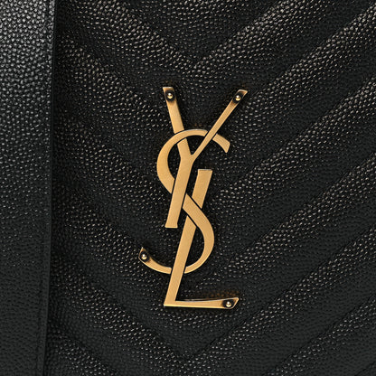 Saint Laurent Grain De Poudre Matelasse Chevron Quilted Round Vinyle Camera Bag Black 7 of 9