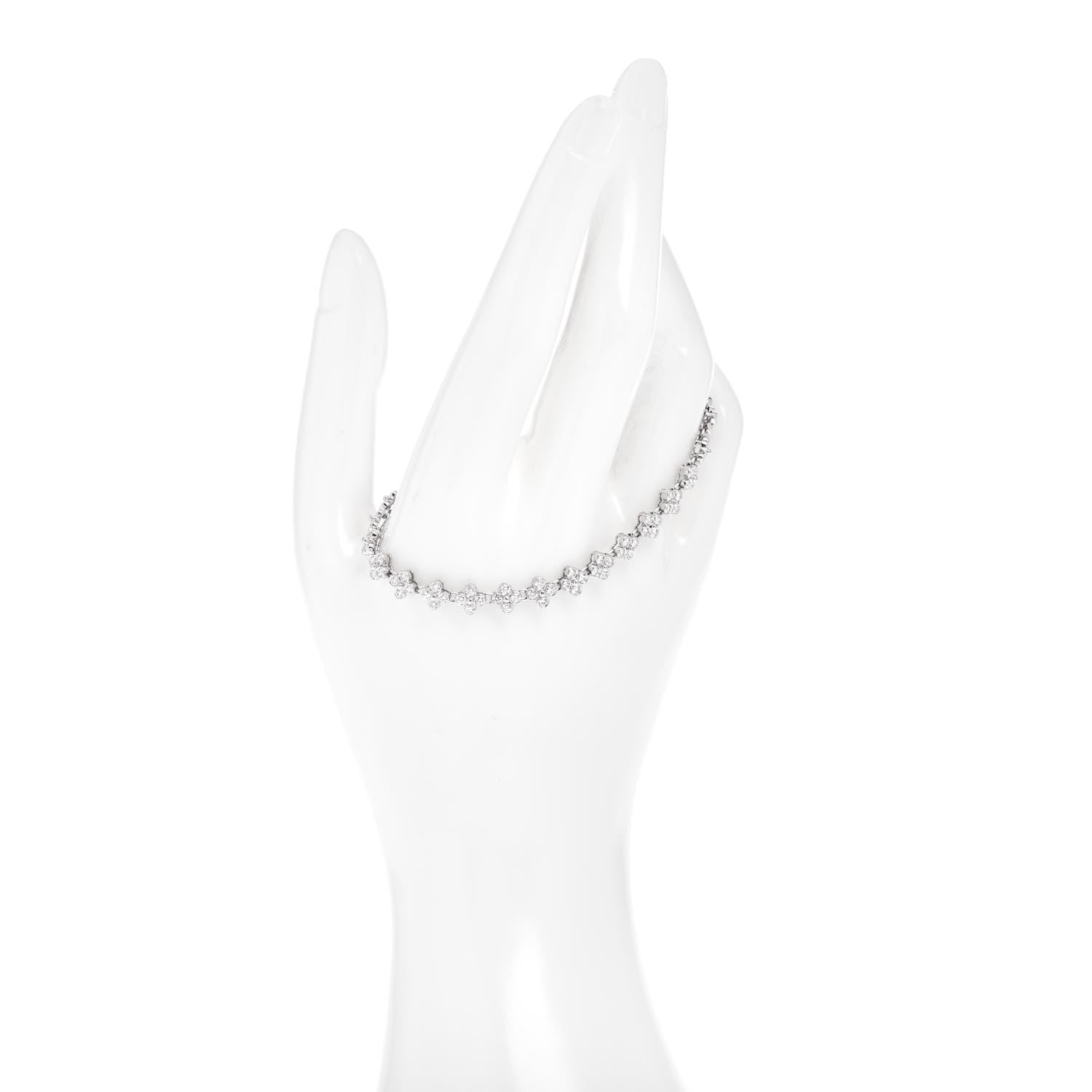 Tiffany Platinum Diamond Lace Tennis Bracelet 2 of 5