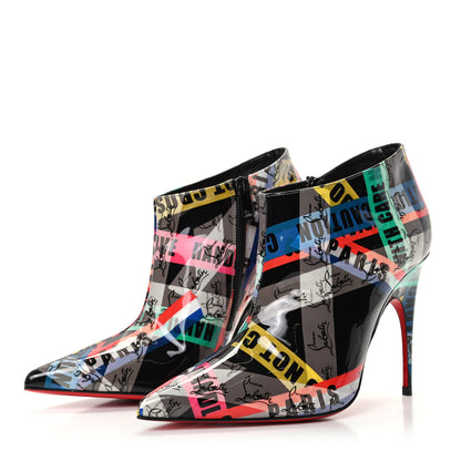 Christian Louboutin Patent Loubiballage Gorgona 100 Ankle Boots 36.5 Multicolor 3 of 8