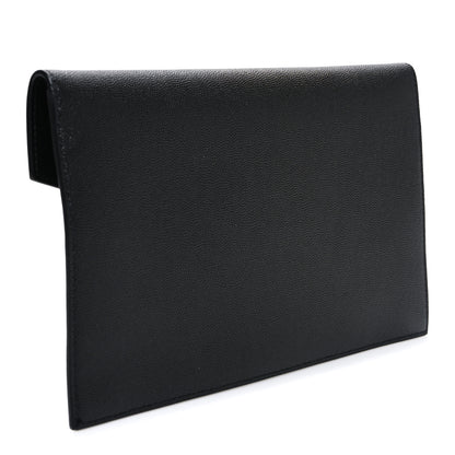 Saint Laurent Grain De Poudre Uptown Pouch Black 3 of 7